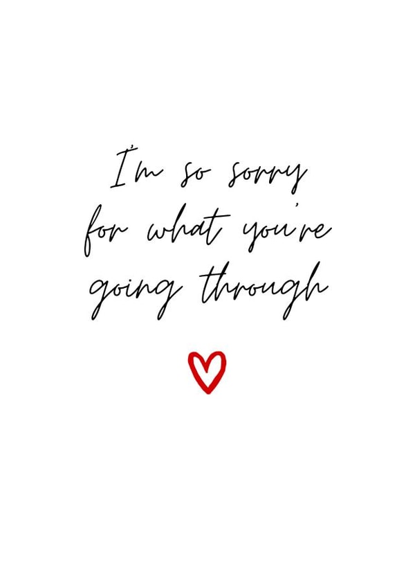 Heartfelt Sympathy Card - I’m so sorry created by Amy (Hedgecards)