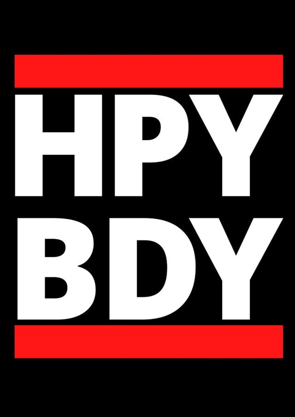 Hip Hop Themed Birthday Card Run DMC created by Oliver James