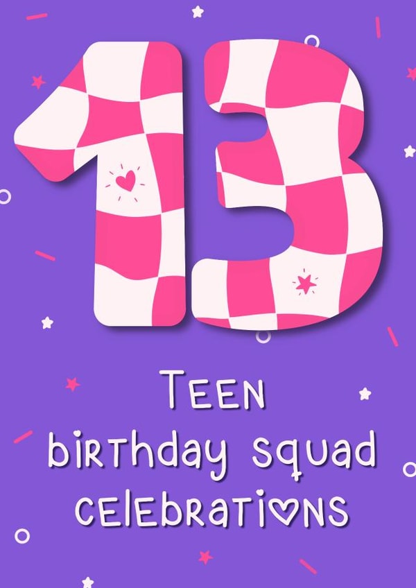 13th Teenage Squad Birthday Card - Thirteen Today - Celebrations created by Lisa Wardle