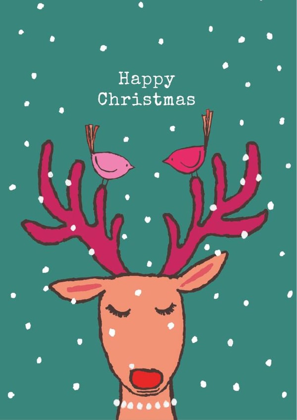 Cute Christmas card - Hello Deer - for all the dears in your life. created by Paper Bird