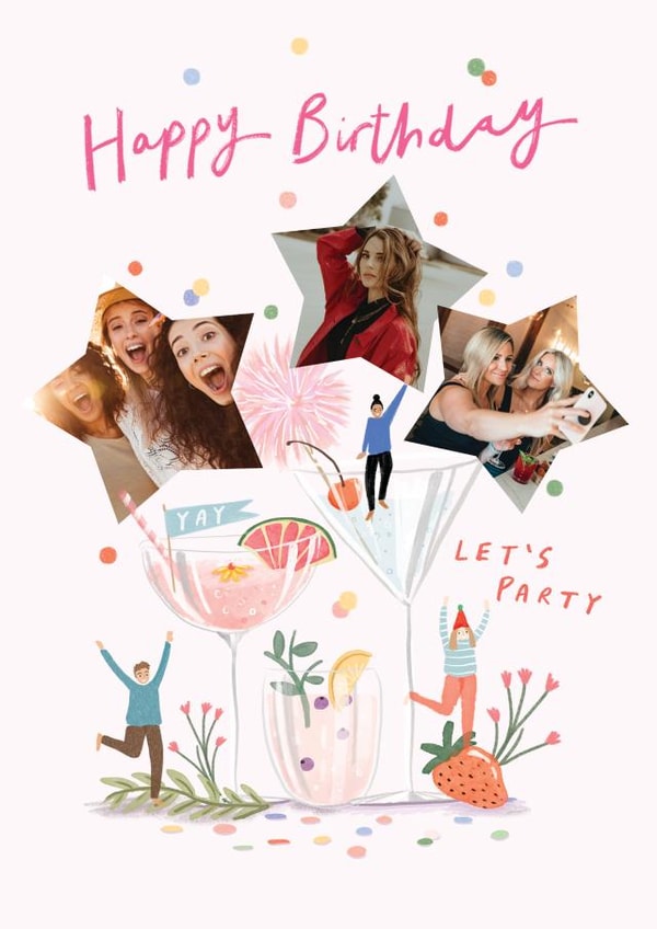 Pretty Birthday Photo Card - To the Birthday Girl created by Paperlink and Meraki Greeting Cards