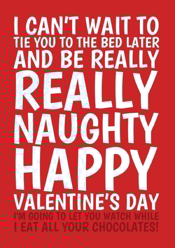 Naughty Valentine's Day Card - Eat All Your Chocolates created by @Cupsie's Creations