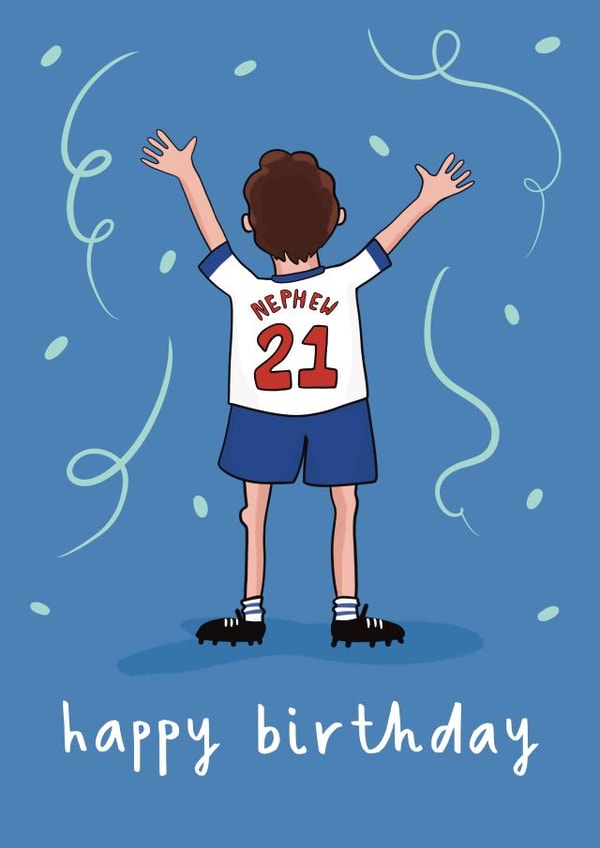 Cute 21st Birthday Card - for Your Football Mad Nephew! created by Running with Scissors