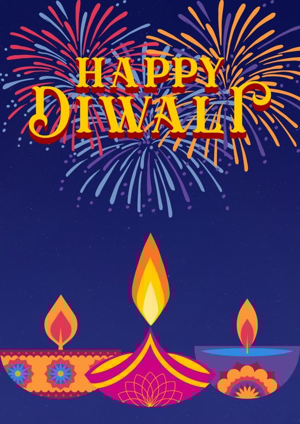 Pretty Happy Diwali card - Festive of Light created by Taz Mall