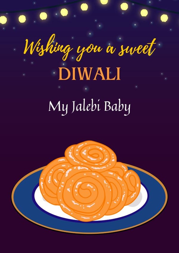 Cute Diwali card for a sweet significant other. created by Taz Mall