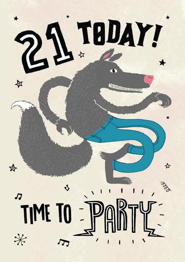 21st Birthday Wolf party - Time to Party created by Pencilface