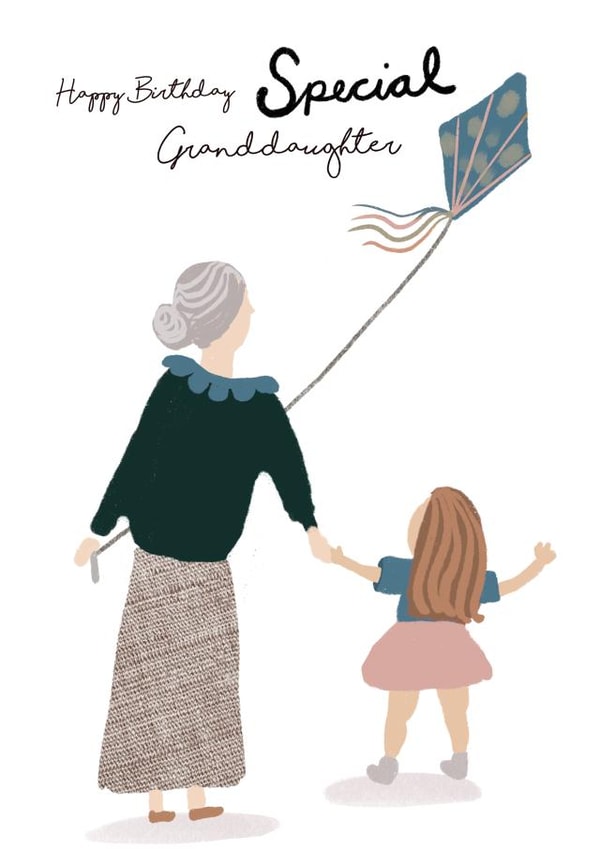 Pretty Illustrated Birthday Card - Special Granddaughter created by Tigerlily