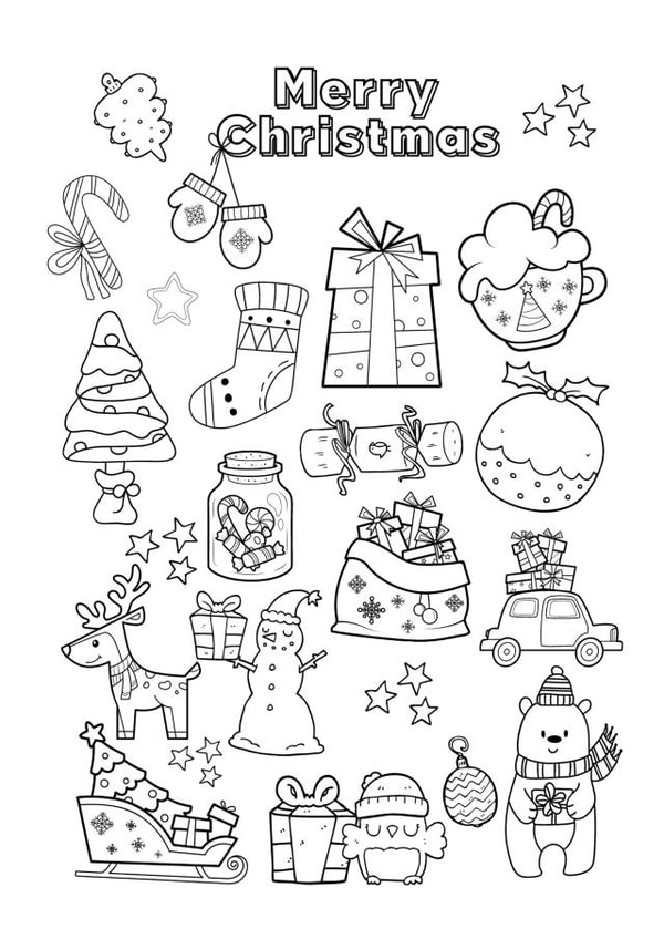 Cute, festive and fun colour me in Christmas card  perfect for all ages. created by Gorgeous Creations