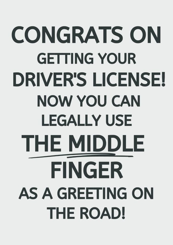 Funny Passed Driving Test Card - Cheeky Joke - Congrats created by Night designs 