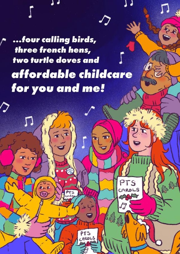 Pregnant Then Screwed Charity Campaign Carolling Christmas Card created by Pregnant Then Screwed