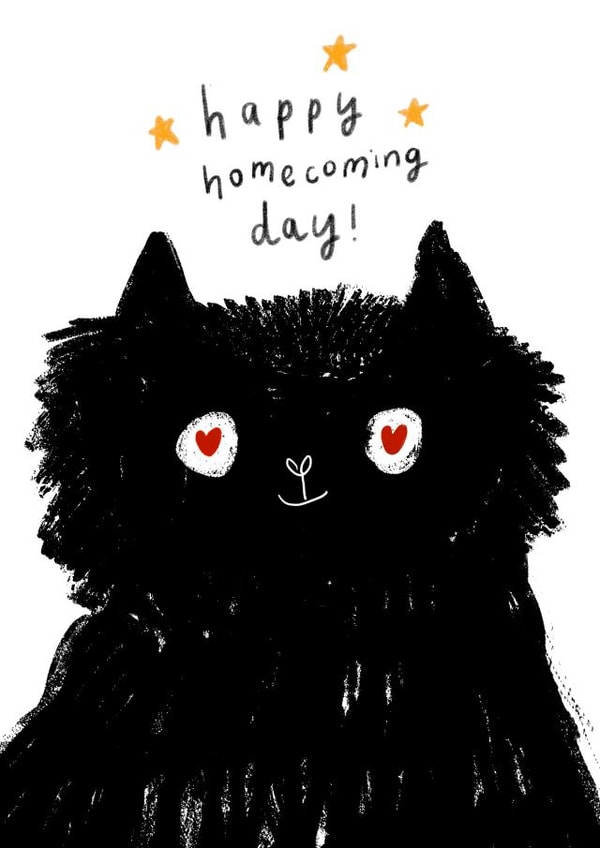 Happy Homecoming Day - Cute Cat Adoption Card created by Cassie Howsley