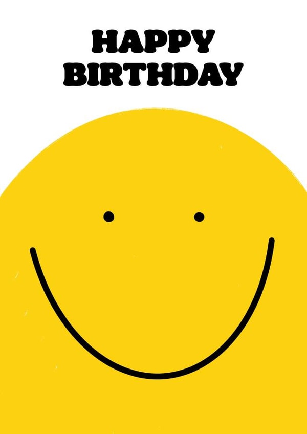 Happy Birthday Huge Smiley Face Card created by Jemma Rose Design