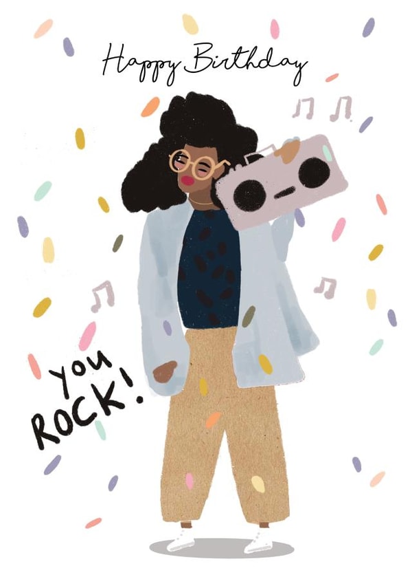 Pretty Illustrated Birthday Card - Teen Girl created by Tigerlily