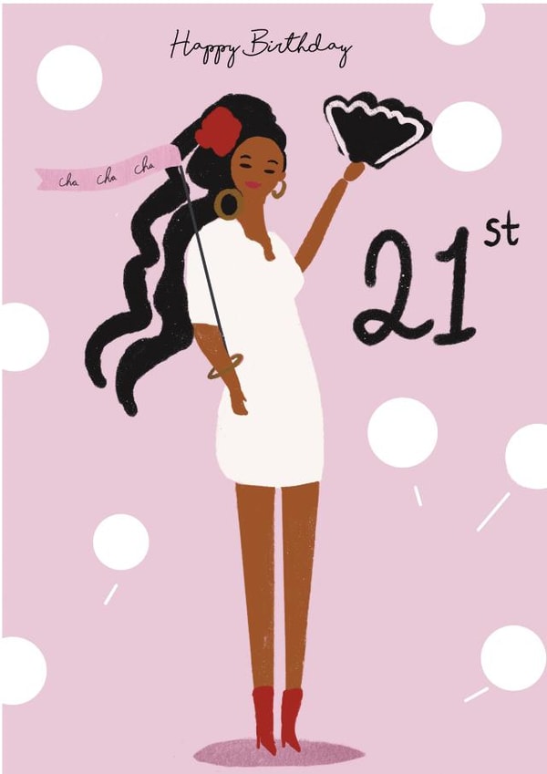 Pretty Birthday Card - 21st - For Her created by Tigerlily