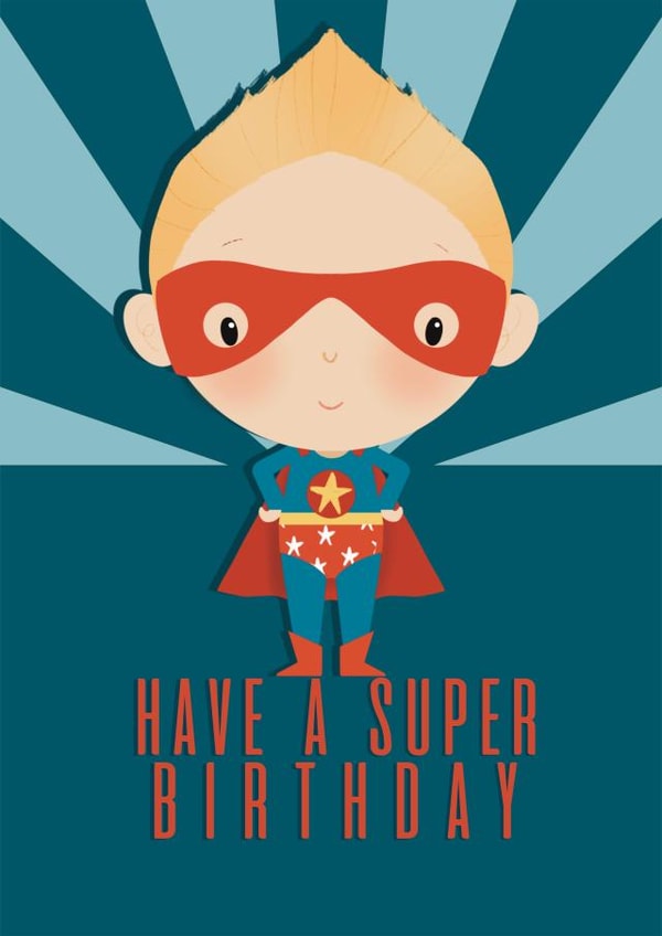 Cute Super Hero Card - Have a Super Birthday created by Bells Scambler