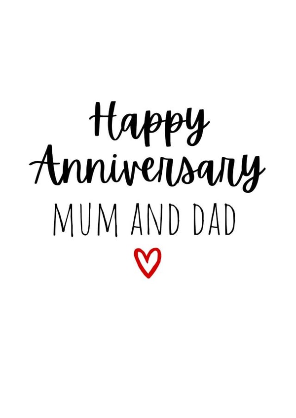Cute Anniversary Card - Parents created by Amy (Hedgecards)