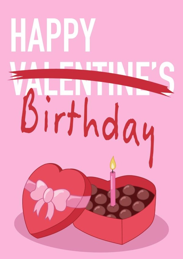 Cute Birthday and Valentine’s Day Card - February Birthday created by @cackhandedcreations