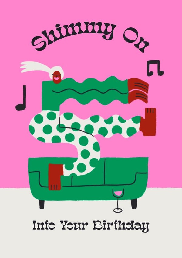 Dancing Babe Birthday - Shimmy On created by Aley Wild Illustration