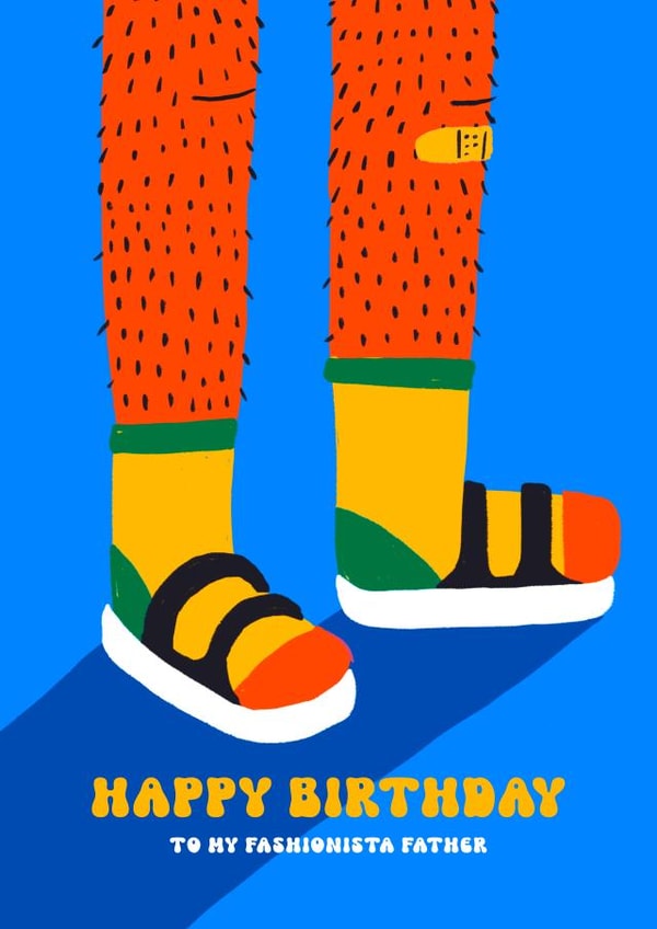 Fashionista Father Birthday - Socks and Sandals created by Aley Wild Illustration