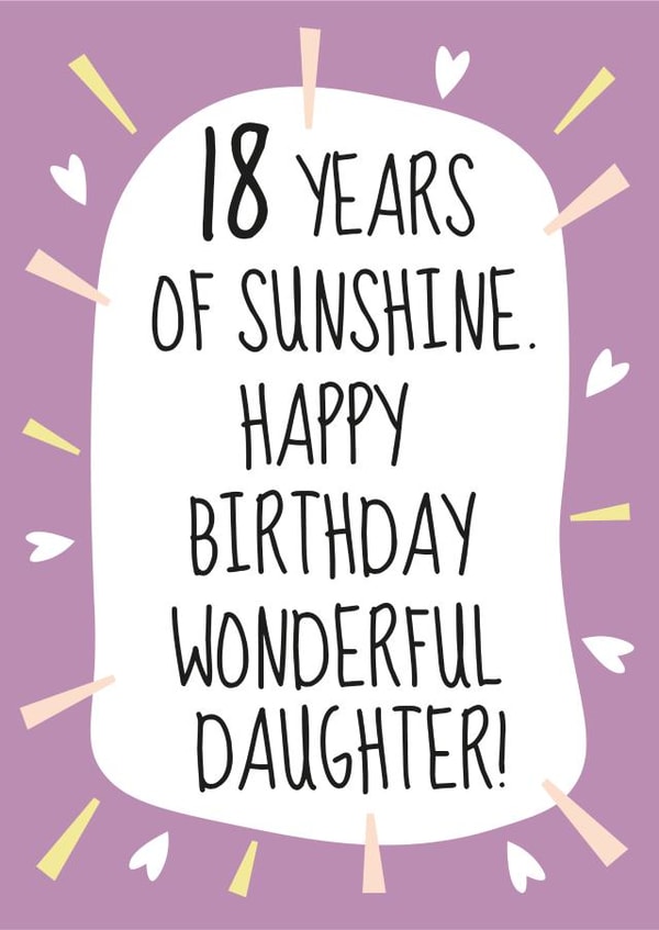 Cute 18th Birthday Card - For Wonderful Daughters! created by Amy Munro