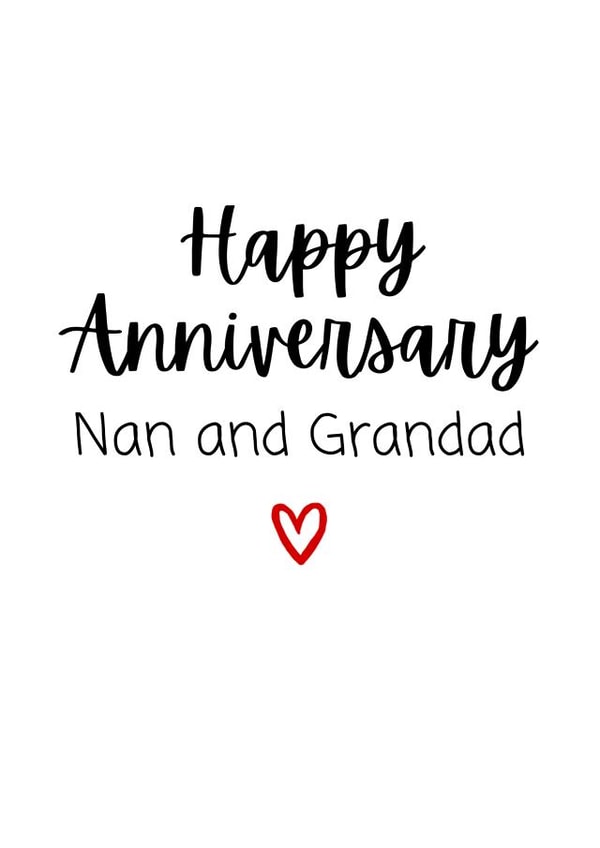 Classic Happy Anniversary Card - Grandparents created by Amy (Hedgecards)