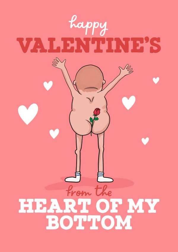Cheeky Valentine’s Day Card - from the heart of my bottom created by Running with Scissors