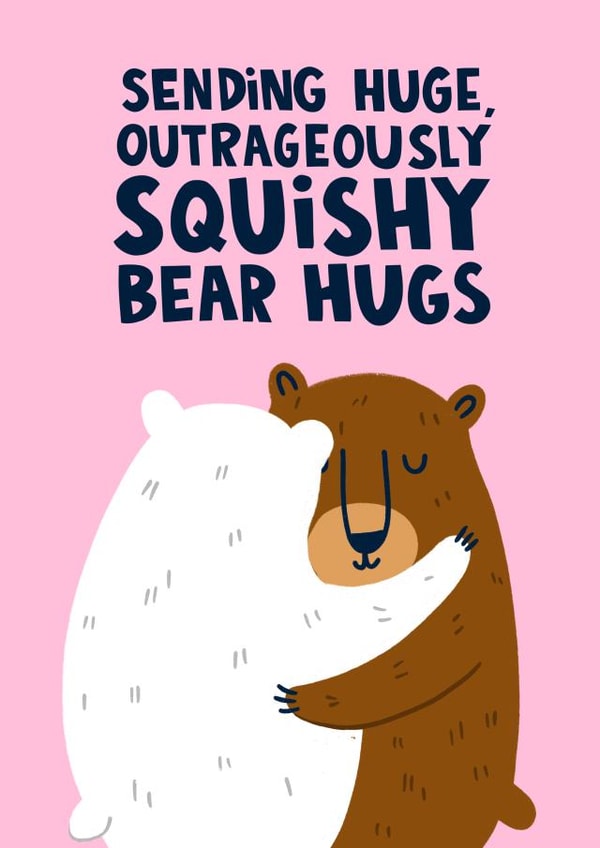 Cute Bear Hug Card - Thinking of You | thortful