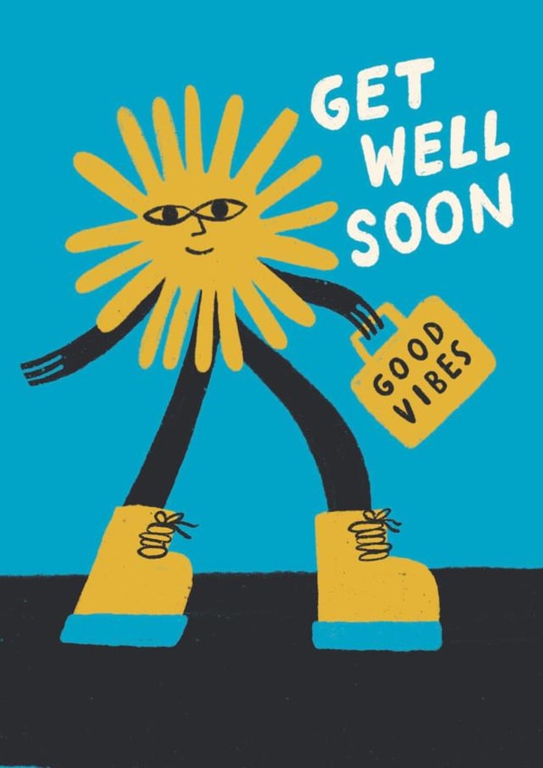 Get Well Soon - Sunshine- Good Vibes created by Aley Wild Illustration