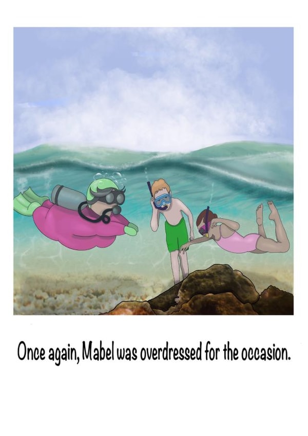 Funny blank card for your own message. created by Appleshed Art