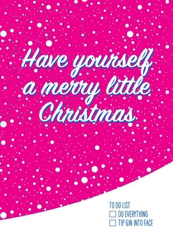 Funny Christmas card - Have yourself a merry little Christmas - with gin! created by THIS MAMA DOES