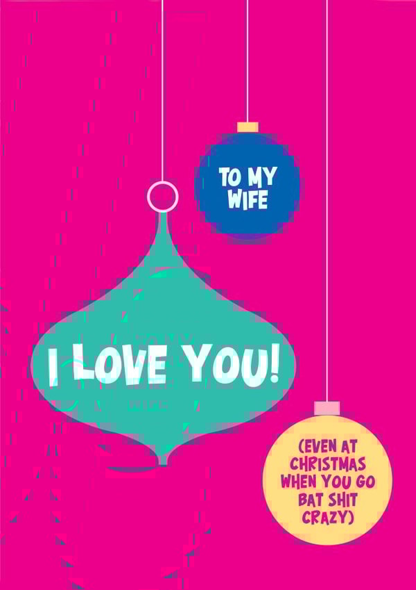 Funny Christmas card for bat shit crazy wives everywhere! created by THIS MAMA DOES