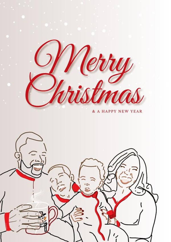 Cute Christmas Card for Family - Merry Christmas and a Happy New Year created by Yvonne Blake