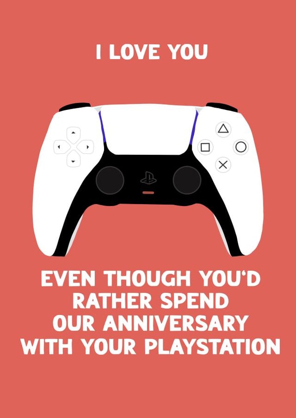 Cheeky PlayStation Anniversary Card - Gamer created by Soph AC Studio