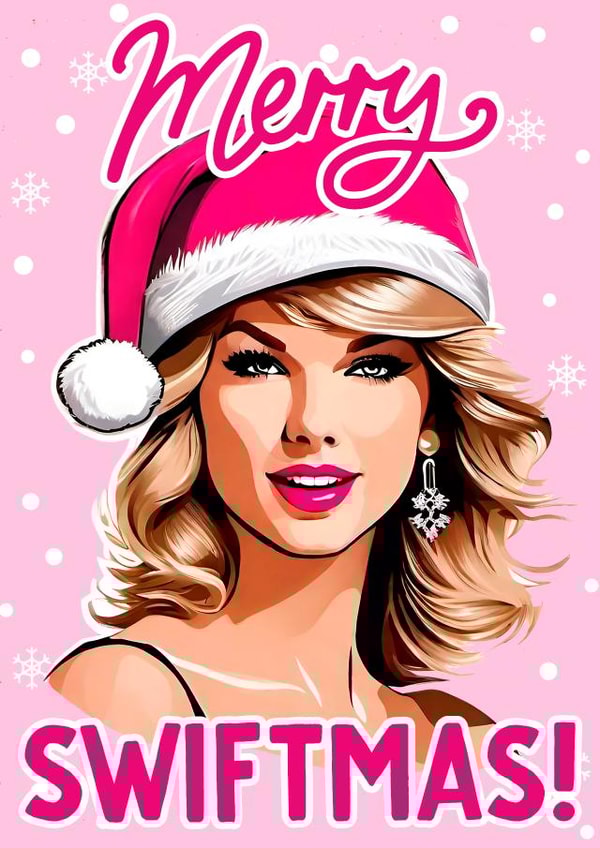 Taylor Swift Christmas card- Mery Christmas- Merry Swiftmas- Taylor Swift Fan created by Vanilla Frosting Studio