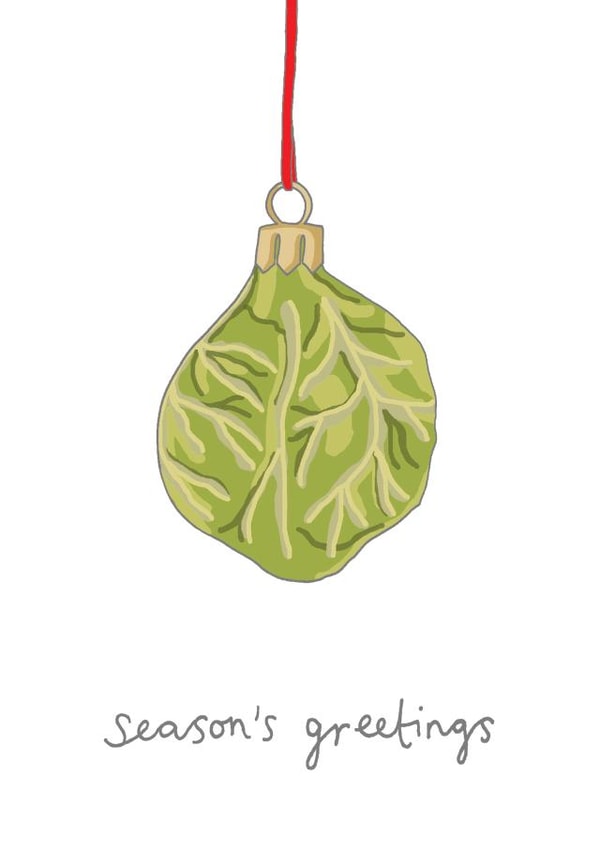 Funny Christmas Card For Men - Sprout Tree Decoration - Season's Greetings created by You've Got Pen On Your Face