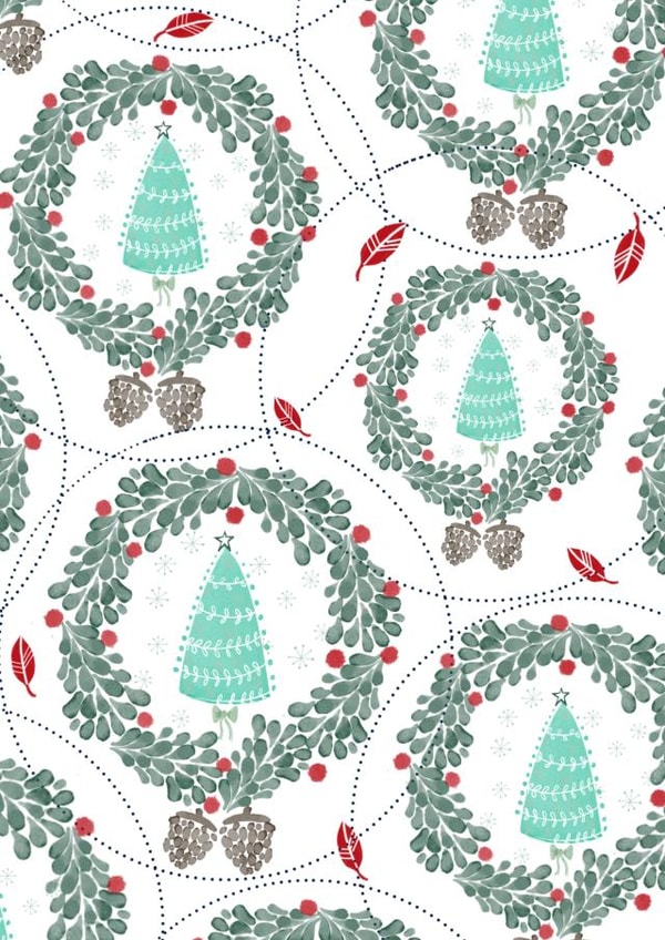 Watercolour Christmas Elegant Trees and Wreaths created by Annie Wilkinson