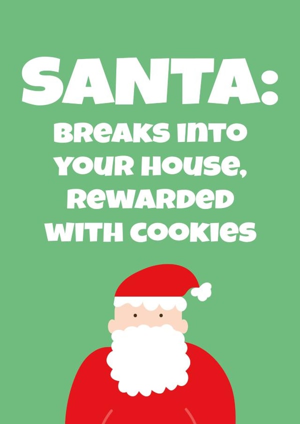 Funny Christmas Card - Santa Claus - Merry Christmas created by SideHustleVibes