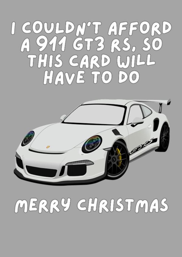 Porsche 911 GT3 RS Christmas Card created by Ryan Jack Marshall