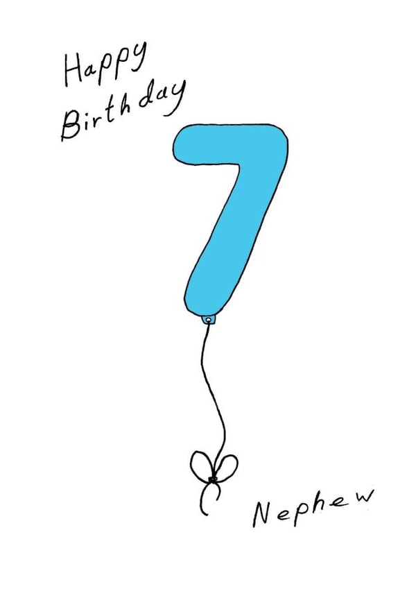 Cute Birthday Card - 7th - Nephew created by A Ray of Sunshine Cards