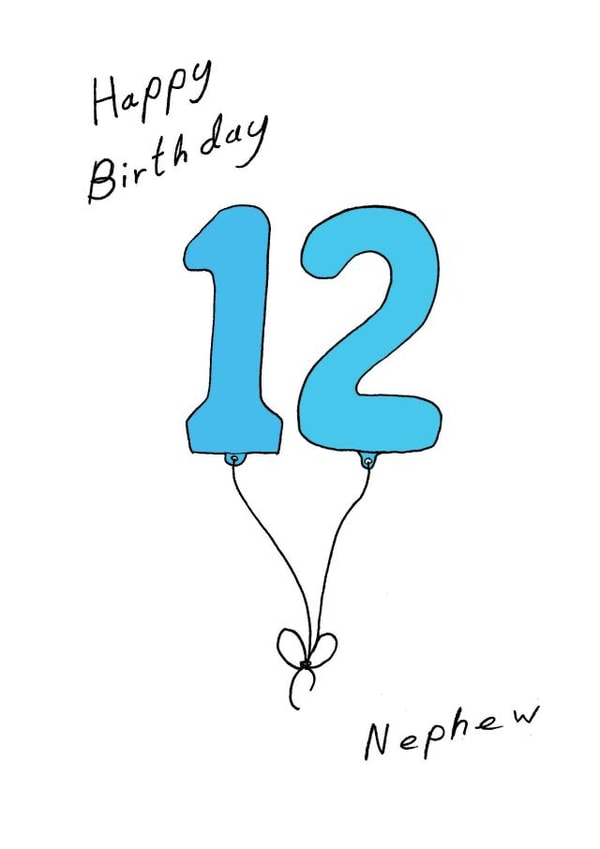 Cute Birthday Card - 12th - Nephew created by A Ray of Sunshine Cards