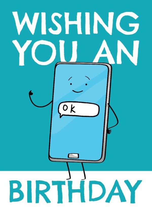 Funny Birthday Card - Dad - Text Message created by AbiGoLucky