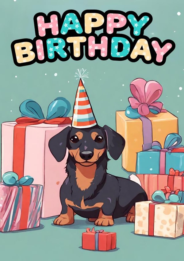 A birthday dachshund for your significant other created by OtterNorth