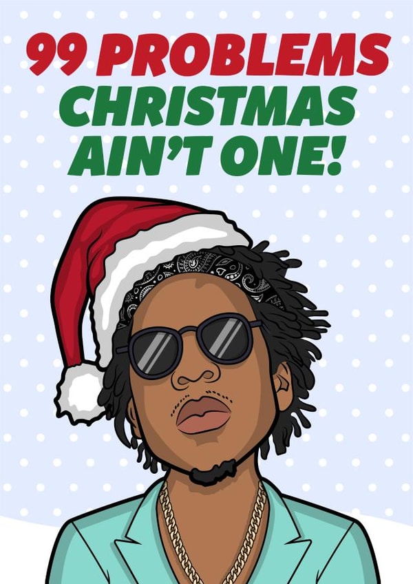 Funny Celebrity Jay Christmas Card For Rap Hip Hop Music Fans created by HollerPop