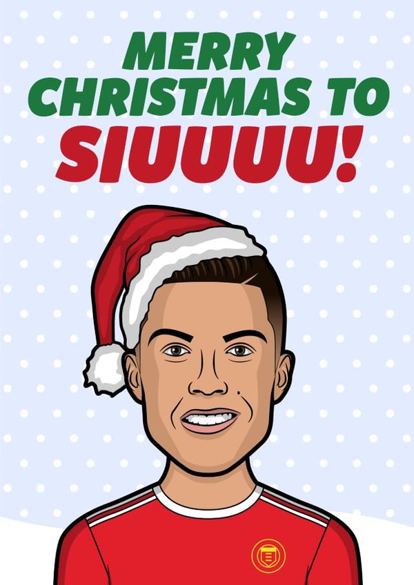 Funny Manchester Christmas Card For Football Fan Boyfriend created by HollerPop