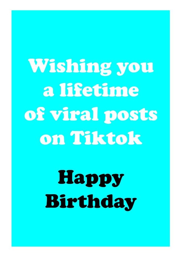 Funny Viral Tiktok birthday card created by CJ Designs