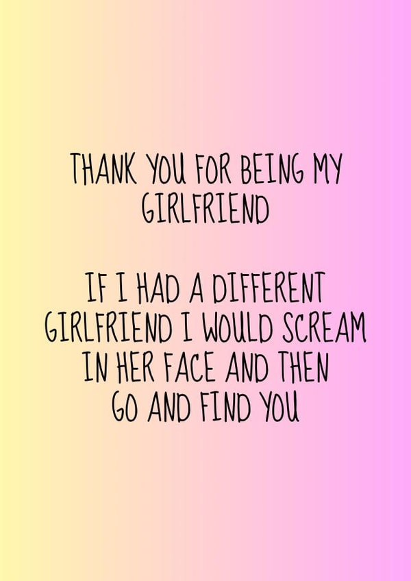 Funny Anniversary Card - Girlfriend created by Hhaus Of Phoebe