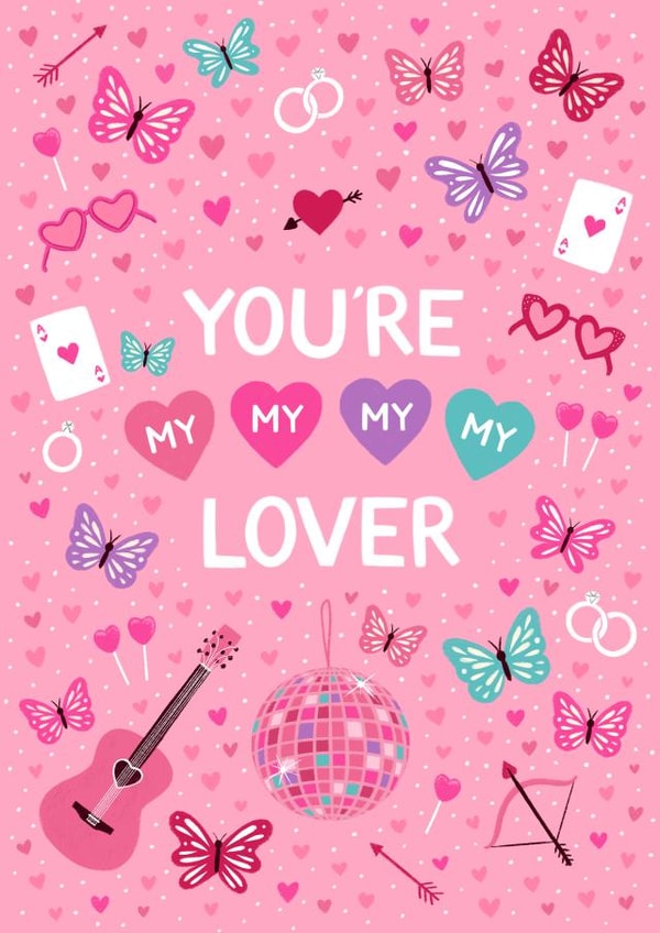 Pretty Valentine's Day Card - Taylor Swift - Lover created by Pear Tree Press
