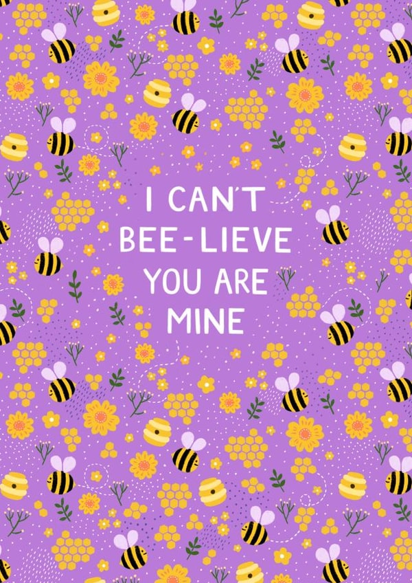 Pretty Valentine's Day Card - Bee Mine created by Pear Tree Press