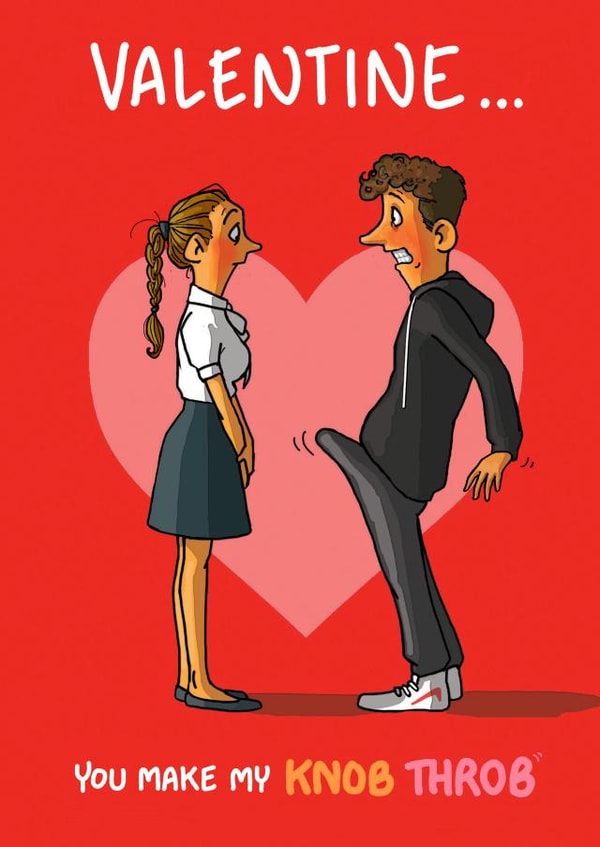 Cheeky Valentines Card - Knob Throb created by Bryony Jackson Walters