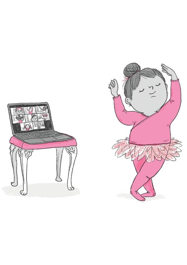 Nine Ladies Dancing 12 Days of Christmas Card created by Chloe illustrates